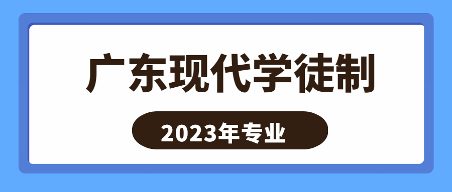 2023年广东现代学徒制大专全日制有哪些专业可以报考？